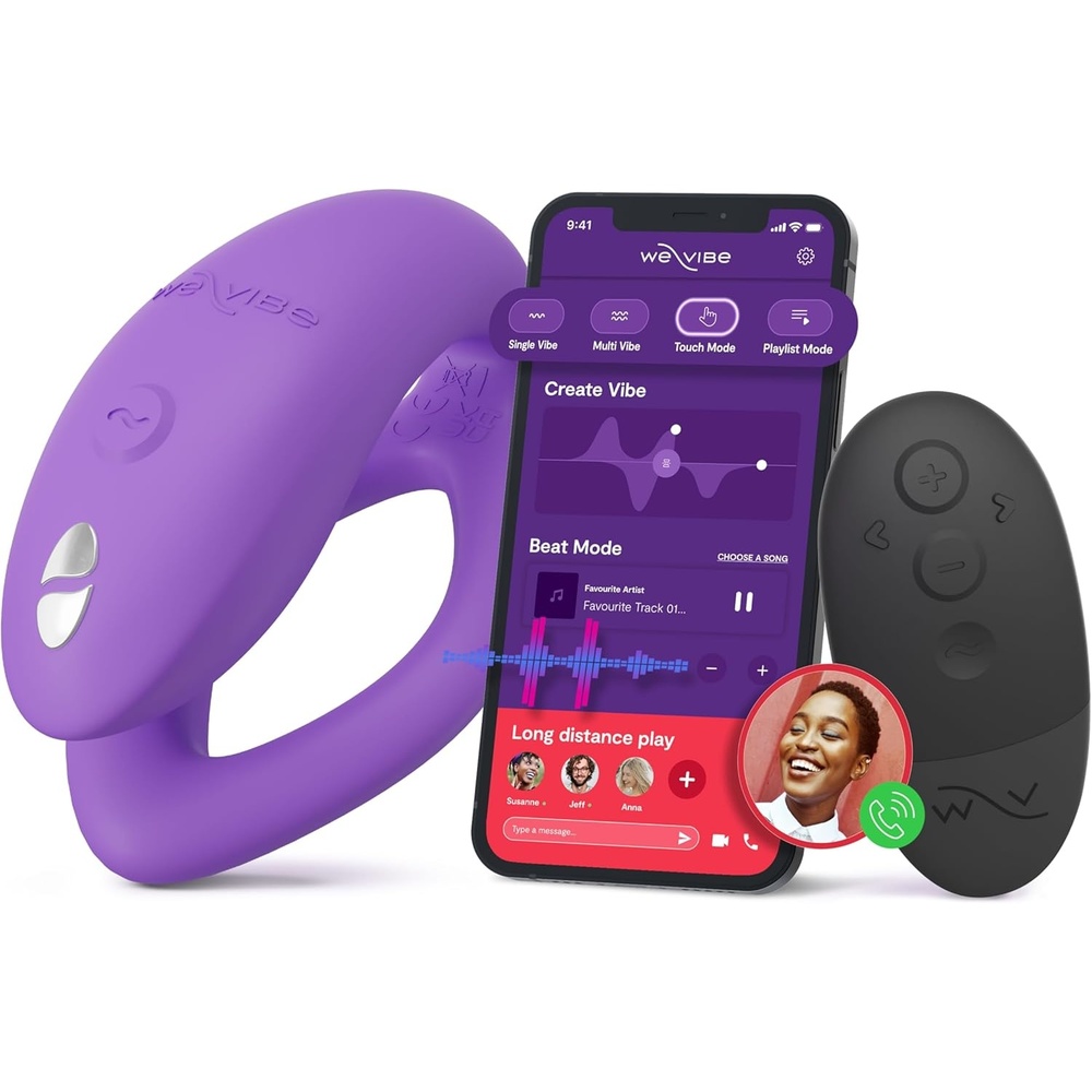 image:imageWeVibe Sync O Couples Vibrator  Wearable Remote Control Vibrating Adult Toys  10 Vibrations  App Controlled G Spot amp Clitoral Stimulator  Vibrators for Women  Personal Massager Sex Toy  GreenLight Purple