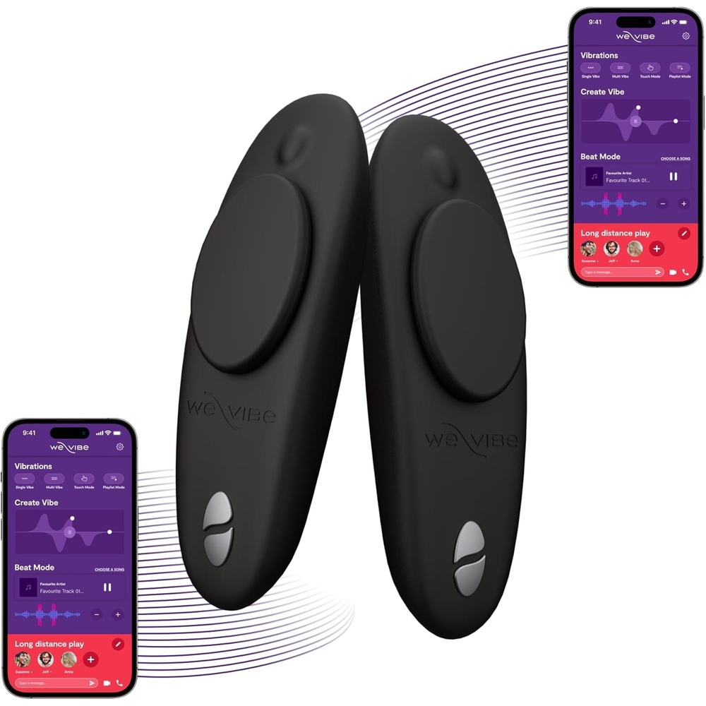 image:imageWeVibe Tease Us Set Moxie  Moxie Wearable Lay On Panty Vibrators  Remote amp App Control Vibrating Sex Toys for Couples  Clitoral Stimulators with 10 Intensity Levels  Adult Sexual Pleasure Tools