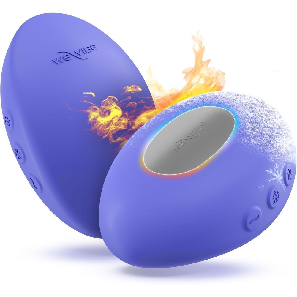 image:imageWeVibe Temp LayOn Vibrator for Women  Heating amp Cooling Clitoral Vibrator  Temperature Play Adult Sex Toy  Powerful Quiet Silicone Clit Stimulator  Waterproof Rechargeable Couples Toy  OrangeBlue