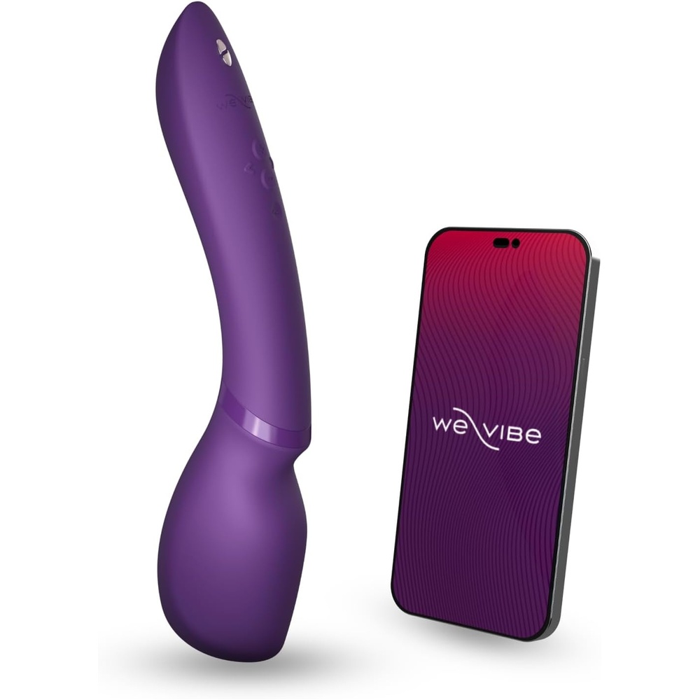 image:imageWeVibe Wand 2 Personal Massager Vibrator  App Controlled GSpot Stimulator Vibrator Dildo  Adult Sex Toy for Women  Female Cordless Clitoral amp Body Masturbator  Waterproof amp Rechargeable  PurplePurple