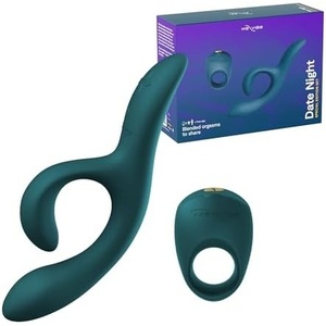 We-Vibe Date Night Couples Sex Toy Kit | G Spot Rabbit Vibrator & Vibrating Cock Ring | App Enabled His & Hers Adult Sex Toys | Dildo Clitoral Stimulator & Penis Ring Vibrator Set | Gifts for Couples