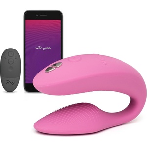We-Vibe Sync 2 Couples Vibrator | Wearable Remote Control Vibrating Adult Sex Toy | App Controlled G Spot & Clitoral Stimulator | Dual Stimulation with 10 Speeds | Waterproof & Rechargeable | Green(Pink)