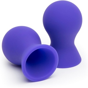 Lovehoney Color Changing Nipple Suckers | Silicone Nipple Sucking Toys | BDSM Beginner Sex Toy Gifts for Women | Vacuum Cupping Breast Stimulation Suction Cups | Couples Adult Sex Games(Purple)