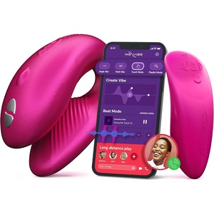 We-Vibe Chorus Vibrating Sex Toys for Couples | Remote Control Vibrator | Wearable App Controlled Adult Toys for Women | G Spot, Clit & Penis Sexual Stimulation Device | Clitoral Couples Gift |Pink(Cosmic Pink)