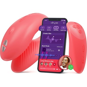 We-Vibe Chorus Vibrating Sex Toys for Couples | Remote Control Vibrator | Wearable App Controlled Adult Toys for Women | G Spot, Clit & Penis Sexual Stimulation Device | Clitoral Couples Gift |Pink(Coral)